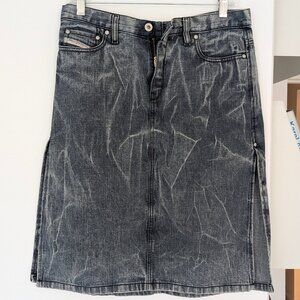 y2k Vintage Diesel Mod Fierce Denim Skirt – Distressed Black – Women's SZ 29